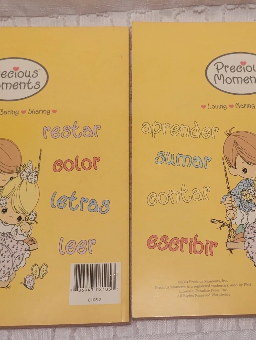 Set of two Vintage Precious Moments Coloring Books from 2004 New/Old Stock
